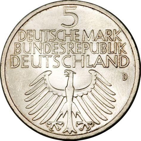 5 Deutsche Mark Germanic Museum Germany Federal Republic Numista