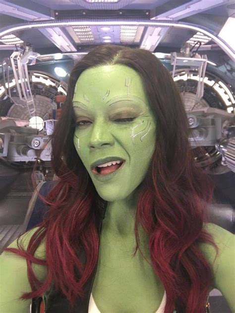 Zoe Saldana Shares New Photos As Gamora From The Guardians Of The Galaxy Volume 2 Set