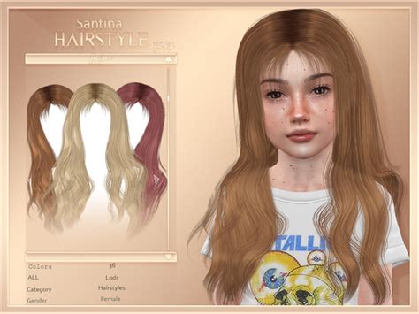 The Sims Resource Javasims Santina Child Hairstyle