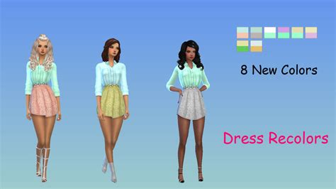 Candy Simmer — Shirt Dress Recolors You Need The Mesh For The