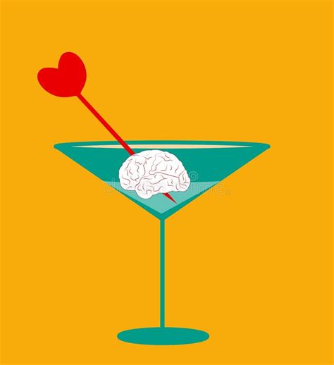 illustration of a brain cocktail stock illustration illustration of brain glass 140833767