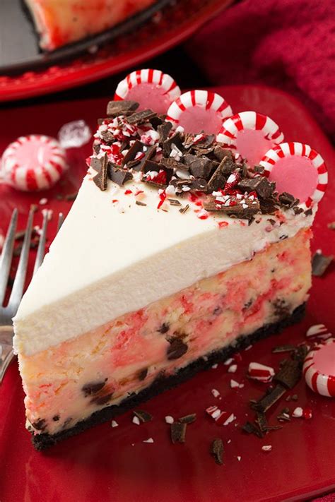 Peppermint is a classic holiday flavor that pops up in four states with recipes like peppermint bark, peppermint chocolate chip cookies and peppermint kiss cookies. Peppermint Bark Cheesecake - Cooking Classy