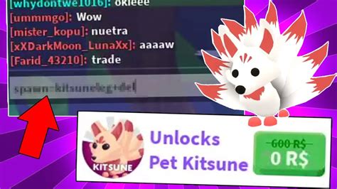 Build homes, raise cute pets, and make new friends in the magical world of adopt me! THIS *SECRET* CODE GIVES YOU FREE LEGENDARY KITSUNE PET ...