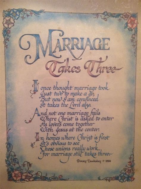 A Marriage Will Only Work With God In The Picture Love Poems And