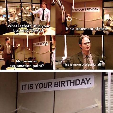 Dwight It Is Your Birthday False Fotomuslik