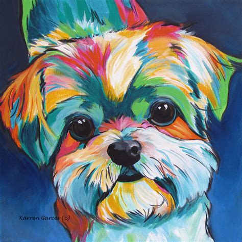 Can I Have One 12x12 Acrylic Pop Art Shih Tzu Pet Portrait Dog
