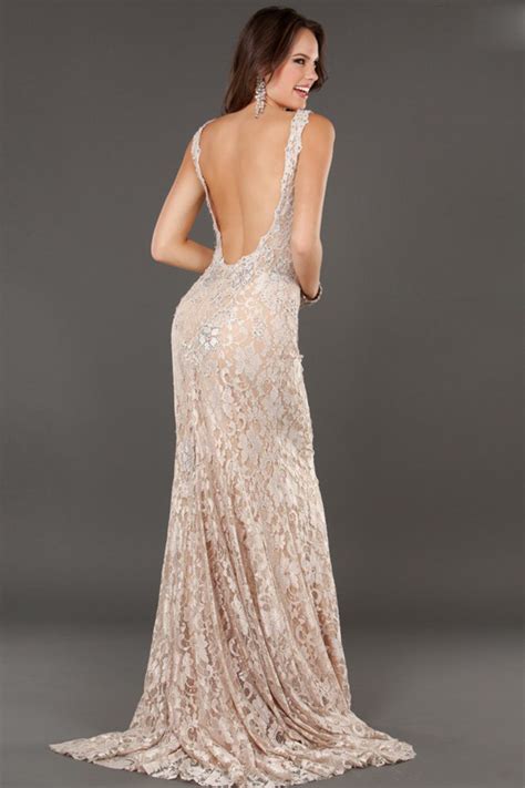 Backless Evening Gowns Dressed Up Girl