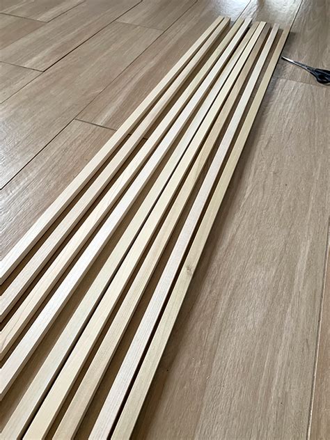 These Poplar Slats Were Perfect To Create A Slat Wall With Texture And