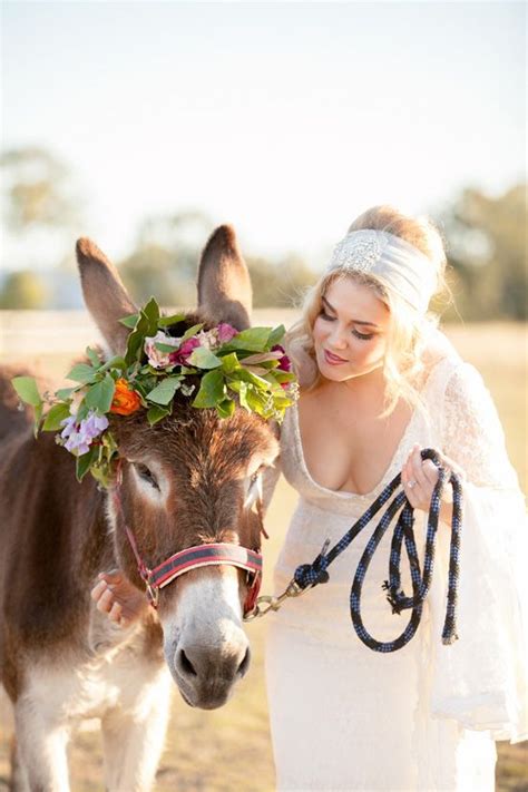 Bride With Horse With Flower Crown Crown Images Copper Wedding