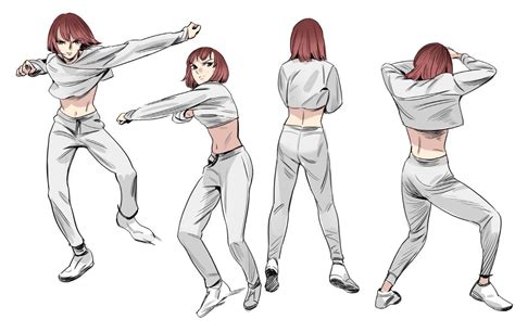 Dancing Figures Anime Character Character Poses Character Art