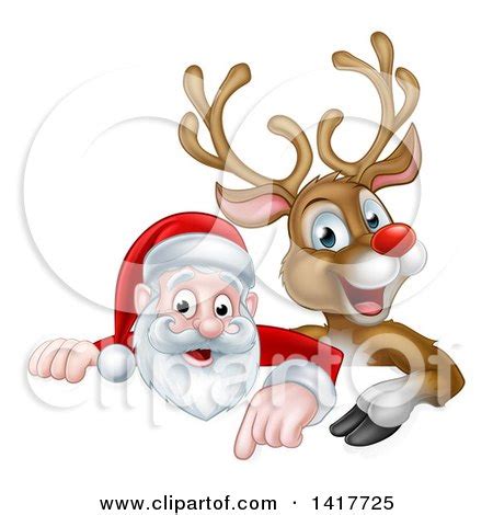 Hi there, i just cant get my text the right way? Clipart of a Cartoon Christmas Red Nosed Reindeer and ...