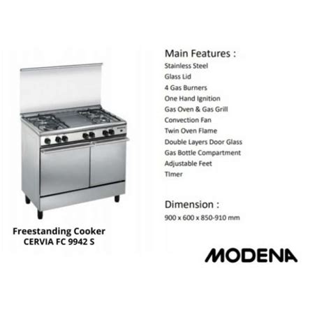 Jual Kompor Oven Freestanding Modena Fc S Freestanding Cooker Modena Fc S Shopee