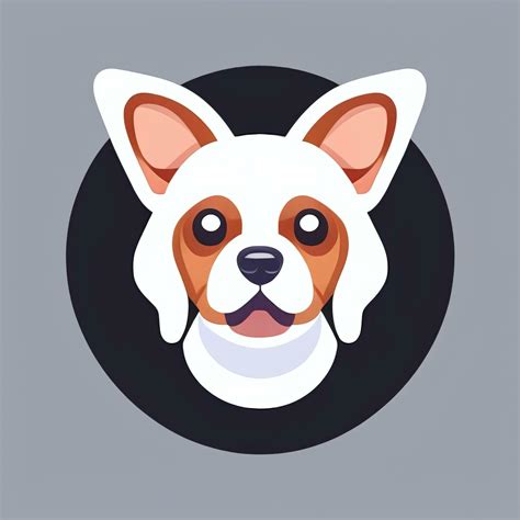 Ai Generated Cute Dog Avatar Icon Clip Art Sticker Decoration Simple