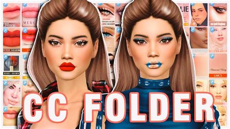 400 Items Female Makeup Cc Folder Mods💄the Sims 4 Beauty Pack Free