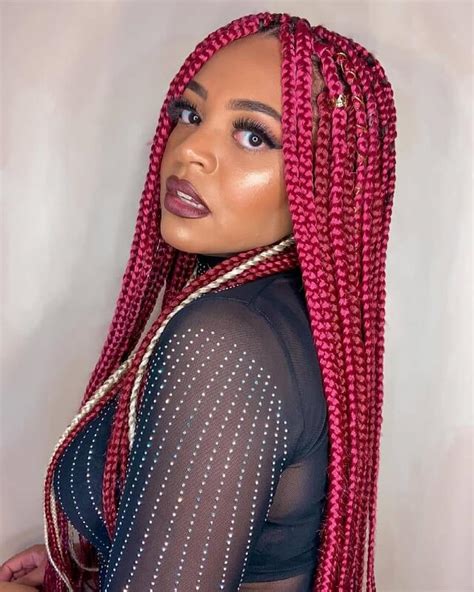 34 Trendy Burgundy Box Braids To Be Your Next Hairstyle In 2022