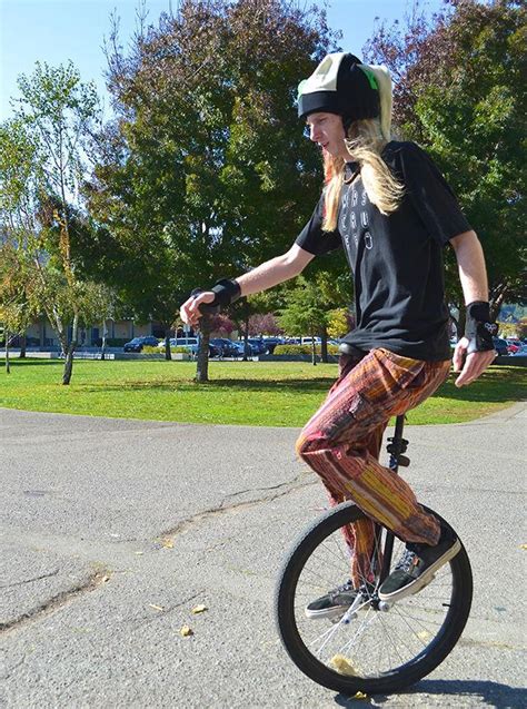 Campus Newcomer Shares Story Behind His Unicycle Redwood Bark