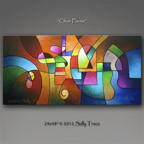 Clear Focus Geometric Painting By Sally Trace Geometric Painting