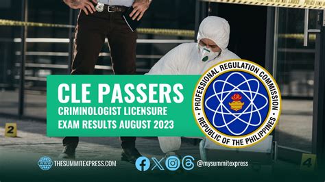 CLE RESULTS August Criminologist Board Exam List Of Passers Top