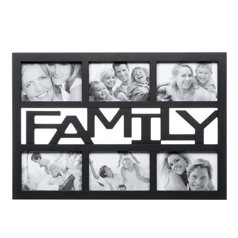 Family member doing activity during lockdown vector. B&M 6pc Word Multi Frame - Black - Family - 2285921