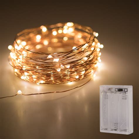 Battery Powered Led Fairy Lights W Copper Wire 32ft Super Bright Leds