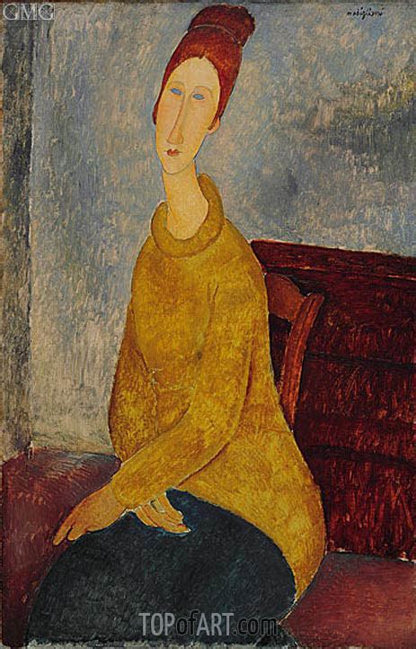 Country and regional names refer to where painters worked for long periods, not to personal allegiances. Jeanne Hebuterne with Yellow Sweater | Modigliani ...