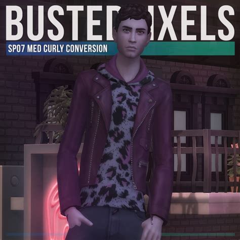 Sp07 Medium Curly Male Hair Conversion At Busted Pixels Sims 4 Updates