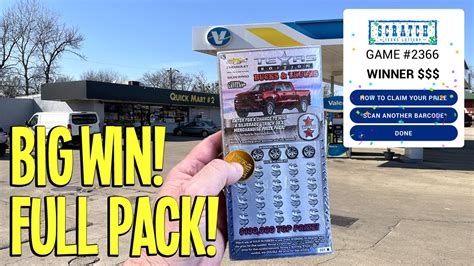 Thats The Ticket 💰 Full Pack Bucks And Trucks 🔴 375 Texas Lottery Scratch Offs Youtube