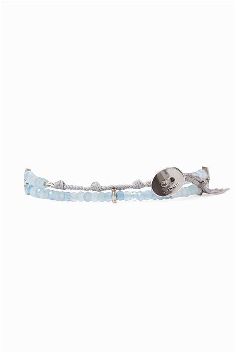 Aquamarine Silver Naked Wrap Bracelet Louisiana Coin And Jewelry
