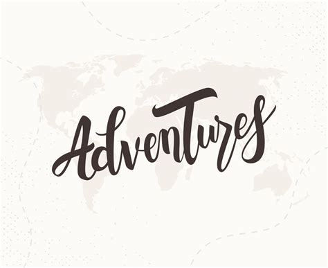 Adventures hand written lettering 6916073 Vector Art at Vecteezy