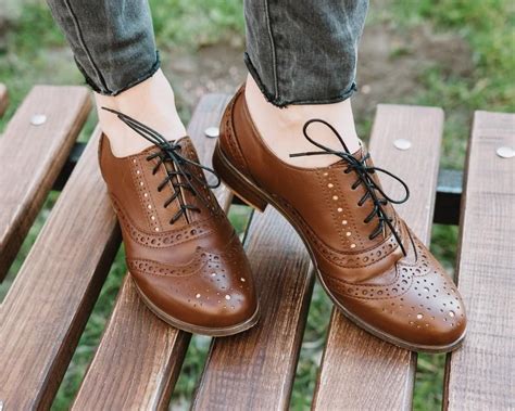 Choco Brown Oxfords Womens Brogues Oxfords For Women Etsy Women