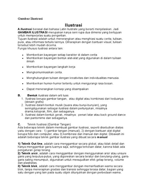 Contoh Gambar Ilustrasi Manual Dan Digital