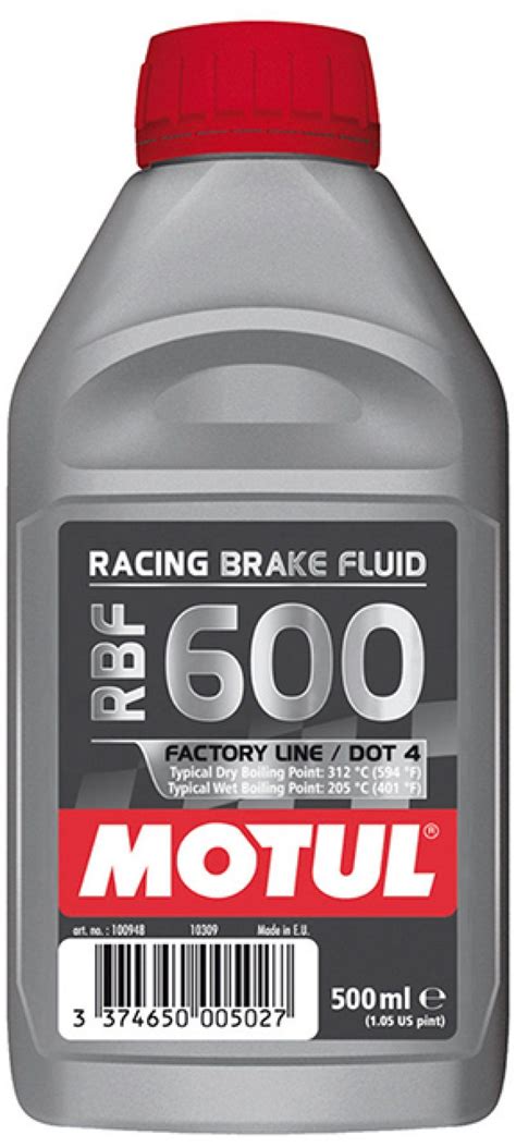 Motul 500ml Brake Fluid Rbf 600 Fl 12x0500ml Can Racing Dot 4 100948