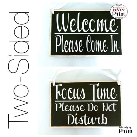 8x6 Welcome Please Come In Focus Time Please Do Not Disturb Custom Wood Sign Shhh Working Office