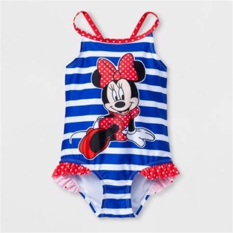 Disney Minnie Mouse One Piece 5t In 2020 Toddler Swimsuit Girl