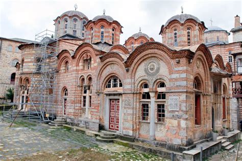 Monastery Hilandar Holy Mount Athos Stock Photo Image Of Halkidiki