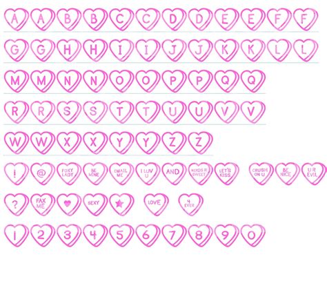 Valentine Day Candy Hearts Alphabet Letters Font Svg Png Jpeg Etsy