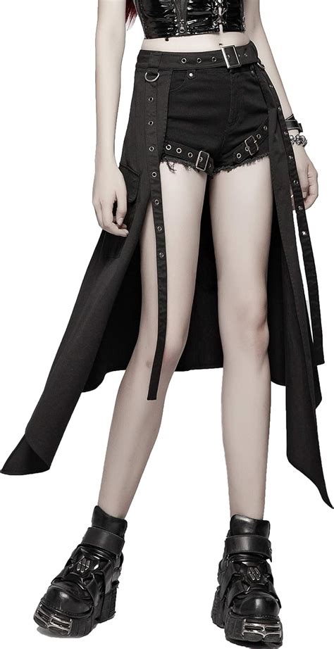 Punk Rave Womens Black Gothic Punk Daily Half Skirt Accessories Amazonca Clothing Shoes