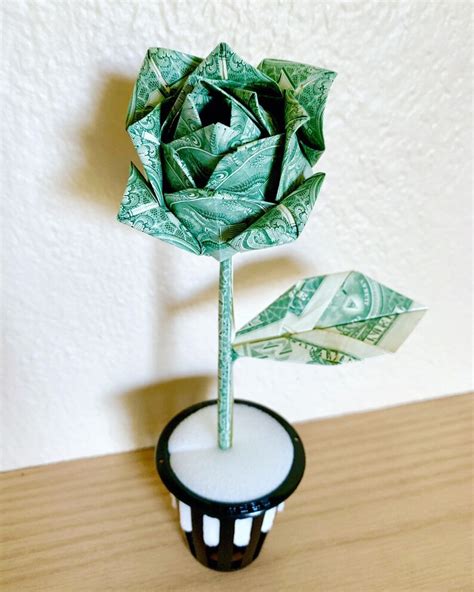 Money Roses Money Flower Origami Money Rose Dollar Bill Etsy