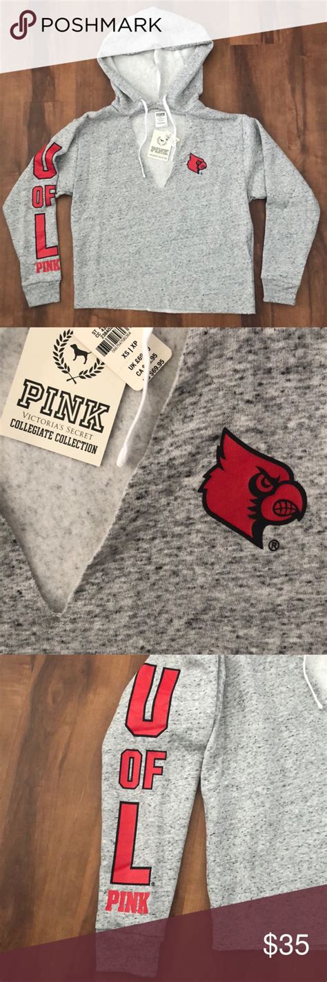 Pink Vs Collegiate Louisville Hoodie Sweatshirt Sweatshirts Hoodie