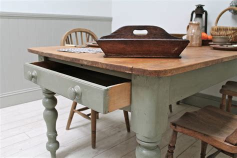 Large dining table from an old parquet. Large Distressed Pine Country Kitchen Table By Distressed ...