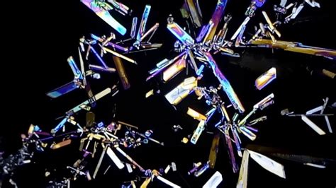 Crystals Under Microscope A Time Lapse Video About Crystals Growth