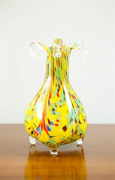 Vintage 1950 S Fratelli Toso Murano Glass Vase By Fabpadvintage Murano Glass Vase Murano
