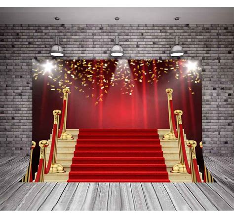 hollywood red curtain background red carpet stairs props vinyl