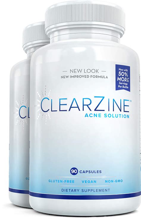 Zinc supplements are commonly used for improving skin health and treatment of common skin conditions like acne. ClearZine Acne Pills For Teens & Adults (2 Bottles ...