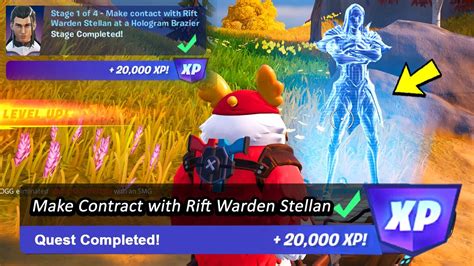 Make Contact With Rift Warden Stellan At A Hologram Brazier Fortnite