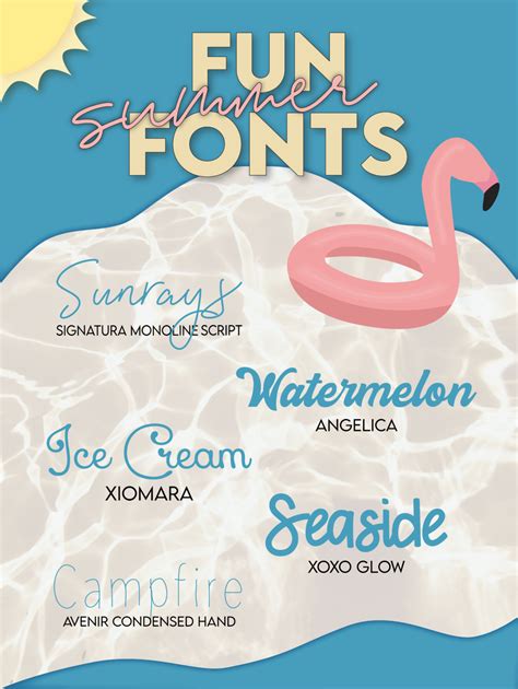 5 Fun Fonts For Summer Canvas Sign Designs Blog