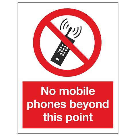 No Cell Phone Use Sign Plastic Cellular Phones Prohibited