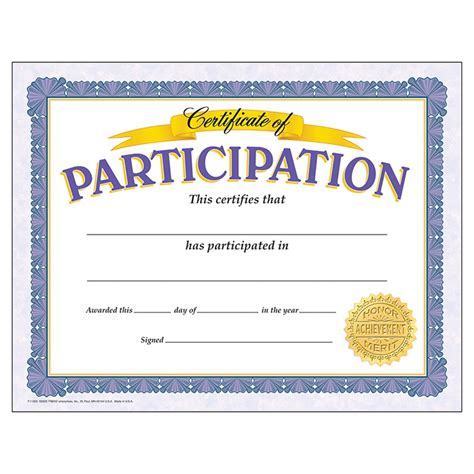 Certificate Of Participation Classic Certificates 30 Ct T 11303