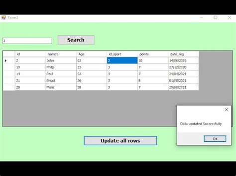 Visual Basic Net How To Update All Data From Datagridview To Ms Access Database At Once In VB