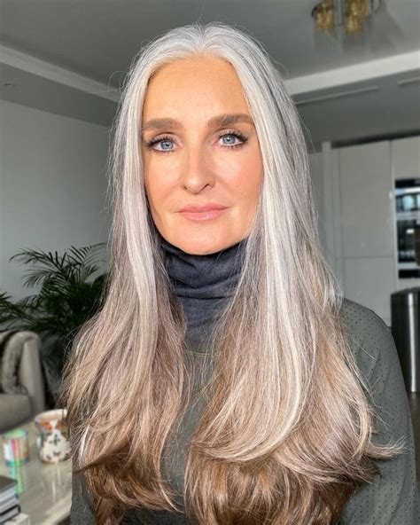 Makeup By Nikki Long Silver Hair Grey Hair And Makeup Gorgeous Gray